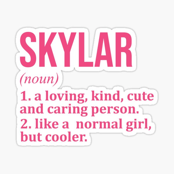 Skylar Heart Cute Kawaii My Name Is Skylar Poster for Sale by