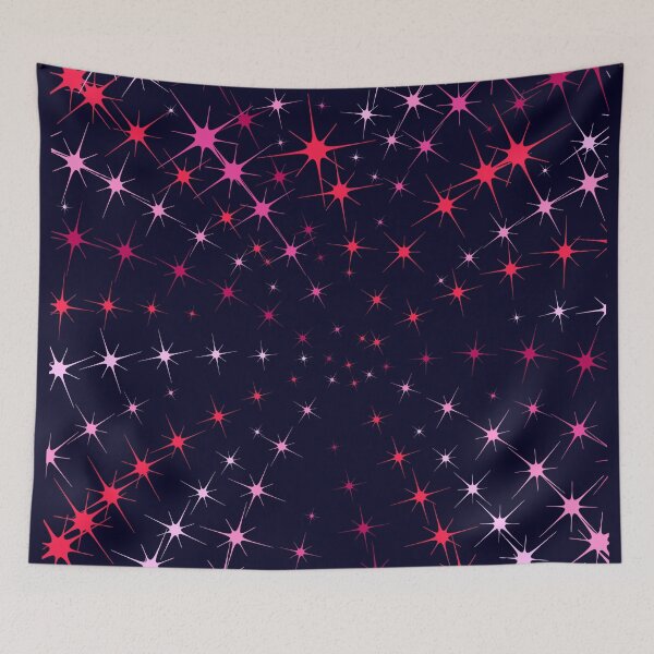 Item preview, Colorful sparking firework. Christmas vector pattern of bright sparkling magical neon multi-colored particles, sparks and stars shining with special light on dark background.  designed and sold by NataliaVVV.