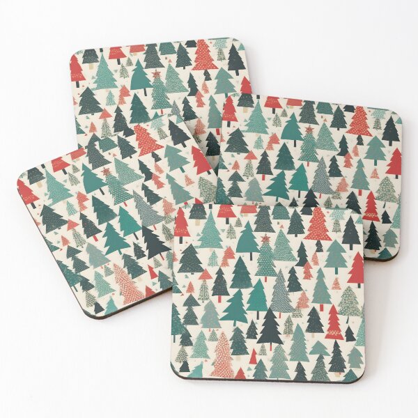 Item preview, Japanese christmas trees pattern, chiyogami winter design designed and sold by patterncrow.