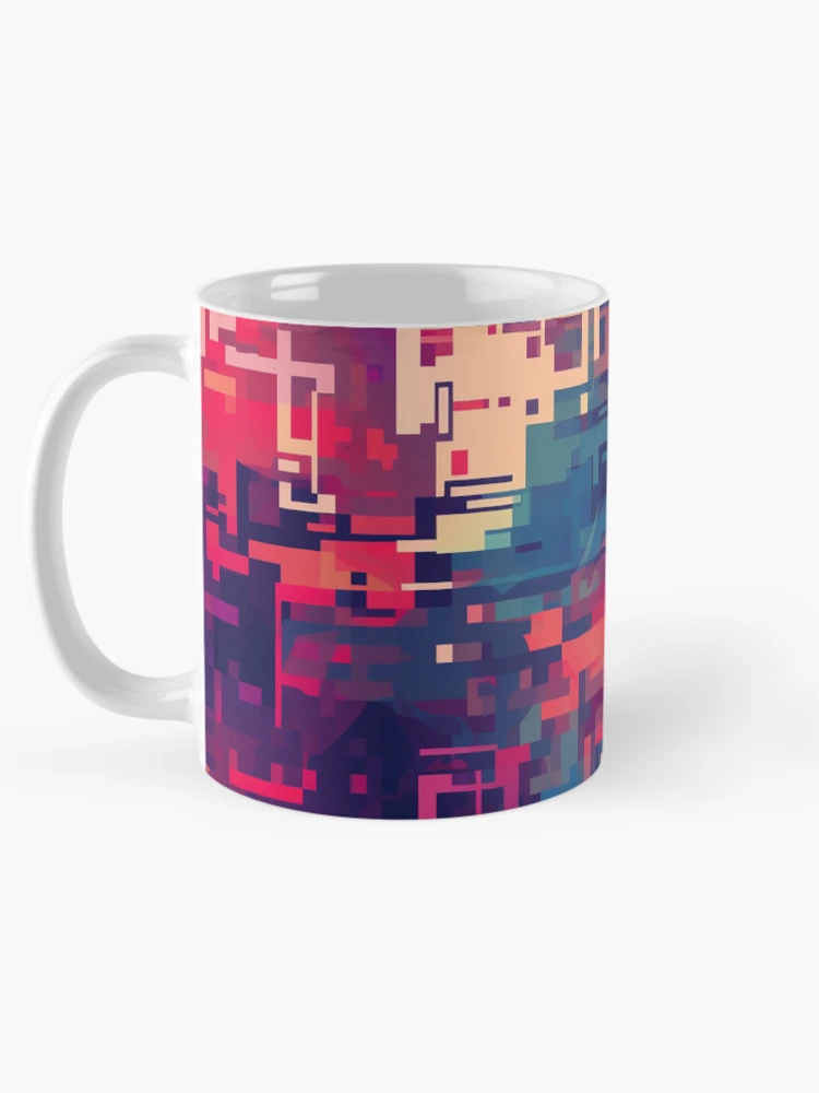 Thumbnail 5 of 6, Coffee Mug, Digital Code Abstract Pattern designed and sold by SideSignal.