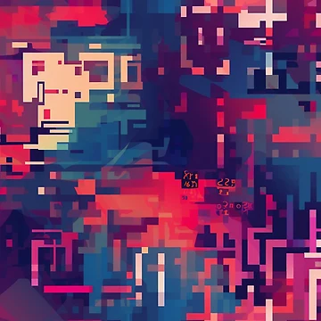 Artwork thumbnail, Digital Code Abstract Pattern by SideSignal