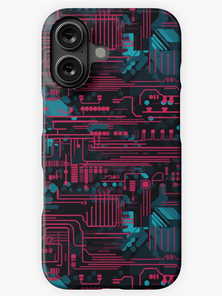 Thumbnail 1 of 4, iPhone Case, Digital Code Abstract Pattern designed and sold by SideSignal.