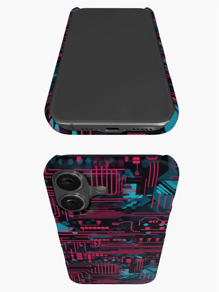Thumbnail 3 of 4, iPhone Case, Digital Code Abstract Pattern designed and sold by SideSignal.