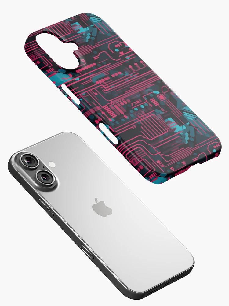 Thumbnail 2 of 4, iPhone Case, Digital Code Abstract Pattern designed and sold by SideSignal.