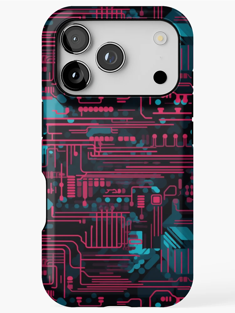 Thumbnail 1 of 4, iPhone Case, Digital Code Abstract Pattern designed and sold by SideSignal.