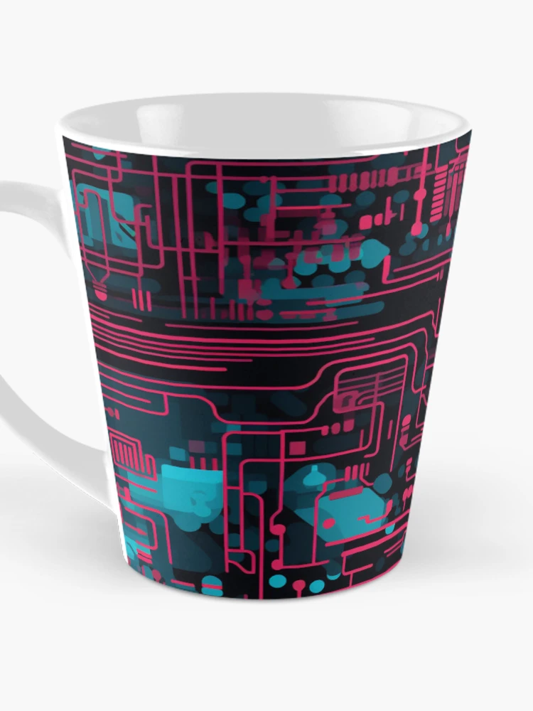 Thumbnail 3 of 4, Coffee Mug, Digital Code Abstract Pattern designed and sold by SideSignal.
