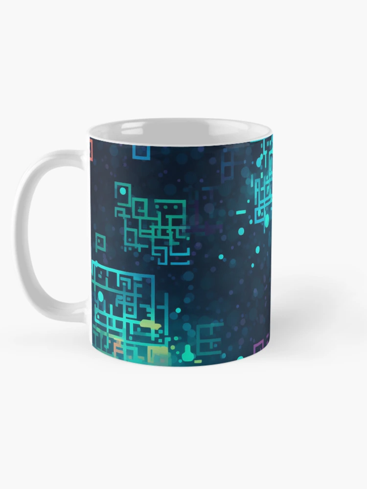 Thumbnail 5 of 6, Coffee Mug, Digital Code Abstract Pattern designed and sold by SideSignal.