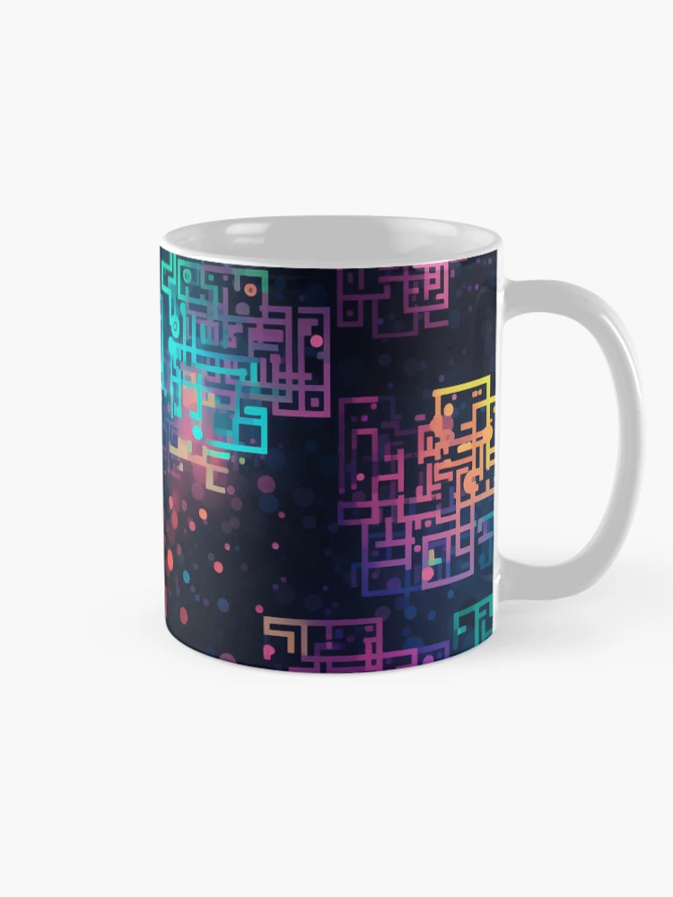 Thumbnail 3 of 6, Coffee Mug, Digital Code Abstract Pattern designed and sold by SideSignal.