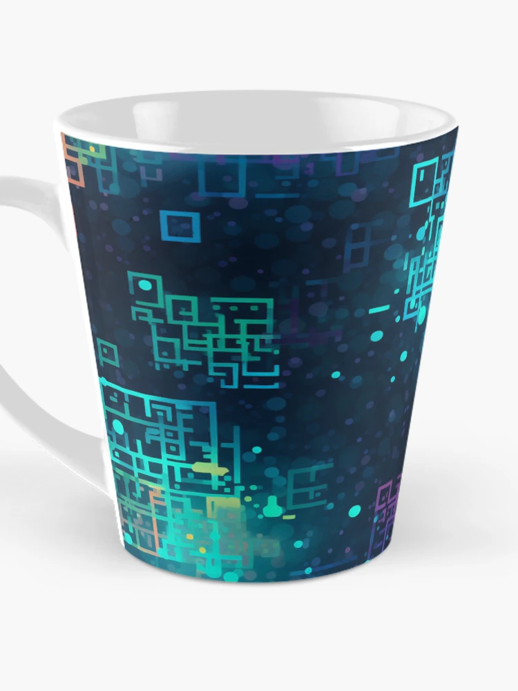 Thumbnail 3 of 4, Coffee Mug, Digital Code Abstract Pattern designed and sold by SideSignal.