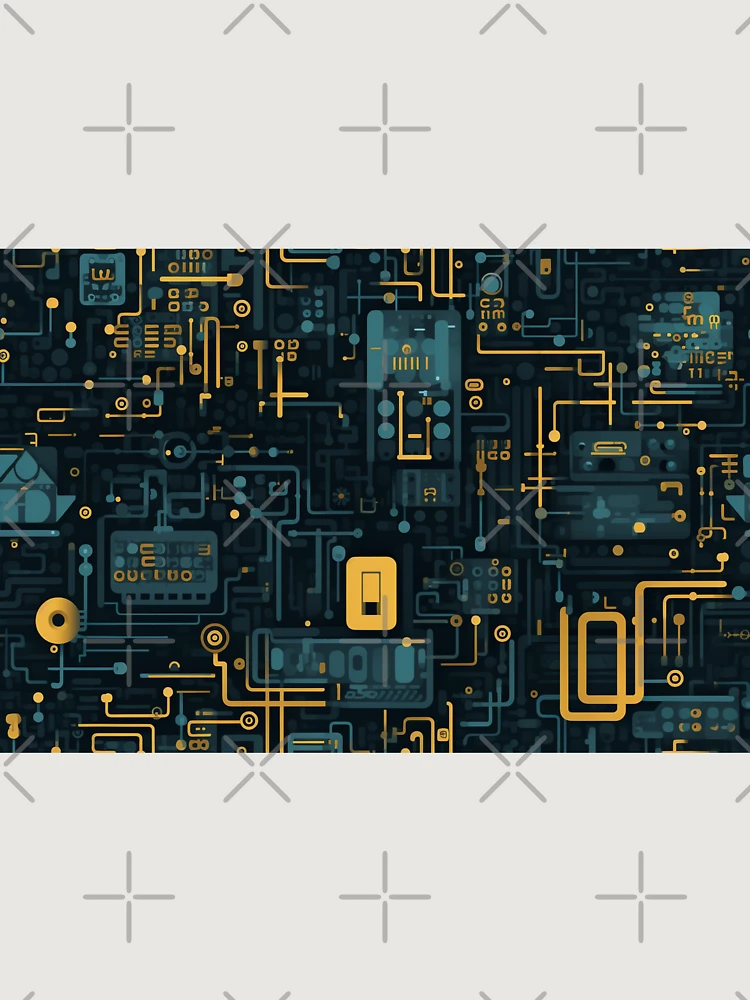 Thumbnail 6 of 6, Premium Oversized Hoodie, Digital Code Abstract Pattern designed and sold by SideSignal.