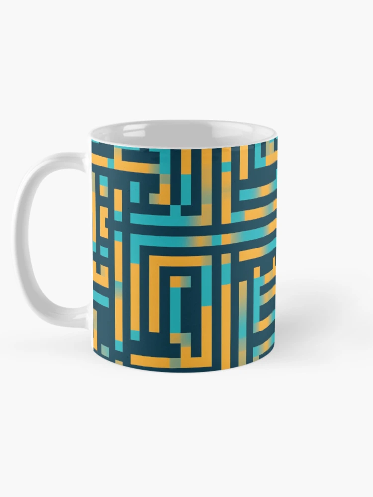 Thumbnail 5 of 6, Coffee Mug, Digital Code Abstract Pattern designed and sold by SideSignal.