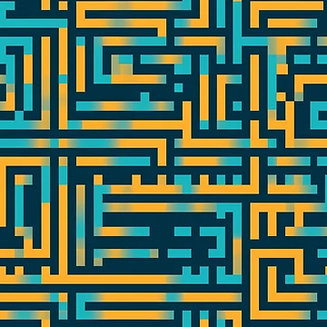 Artwork thumbnail, Digital Code Abstract Pattern by SideSignal