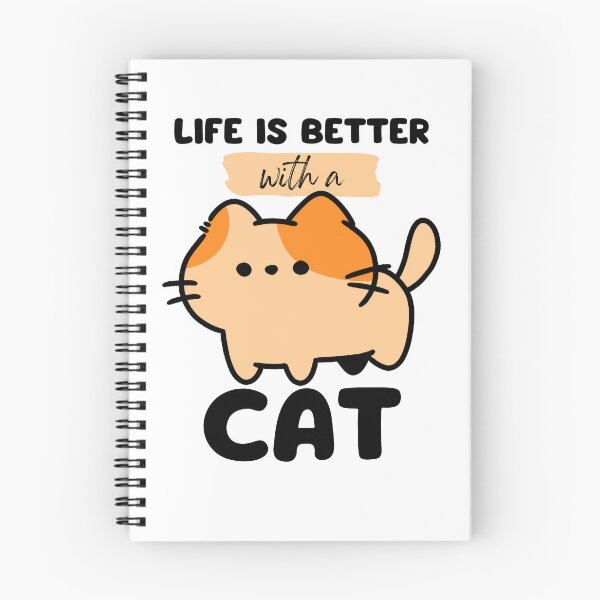 Item preview, cute cartoon cat life is better with a cat  designed and sold by PellSilversmith.