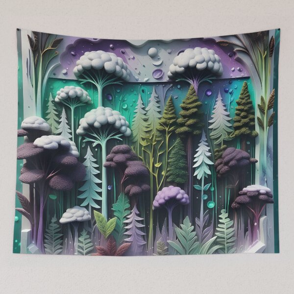 Item preview, Realistic delicate 3D wild forest - expressive botanical pattern. designed and sold by My-fake-places.