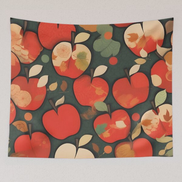 Item preview, Chiyogami Apple Pattern - Japanese style fruit design designed and sold by patterncrow.