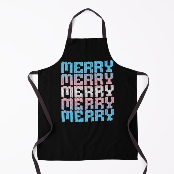 Item preview, Subtle Transgender Pride Flag Merry Christmas Knitted Gradient designed and sold by ontrendshirts.