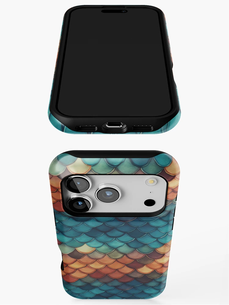 Thumbnail 3 of 4, iPhone Case, Fishscales Pattern designed and sold by SideSignal.