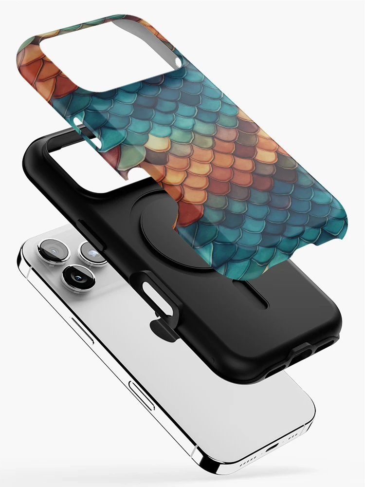 Thumbnail 2 of 4, iPhone Case, Fishscales Pattern designed and sold by SideSignal.