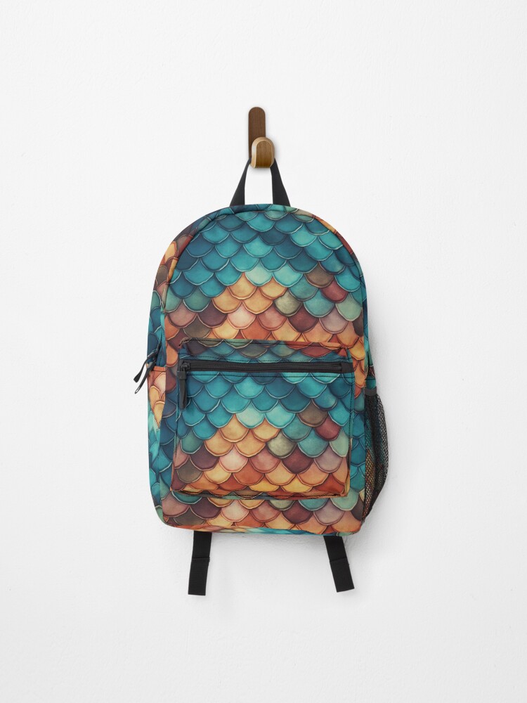 Thumbnail 1 of 3, Backpack, Fishscales Pattern designed and sold by SideSignal.