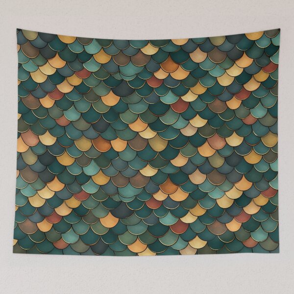 Item preview, Fishscales Pattern designed and sold by SideSignal.