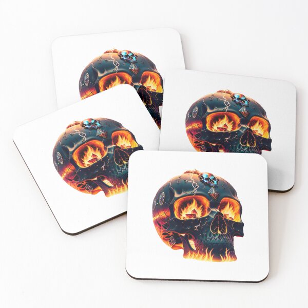 Item preview, Black flaming skull designed and sold by MadinaFatt.