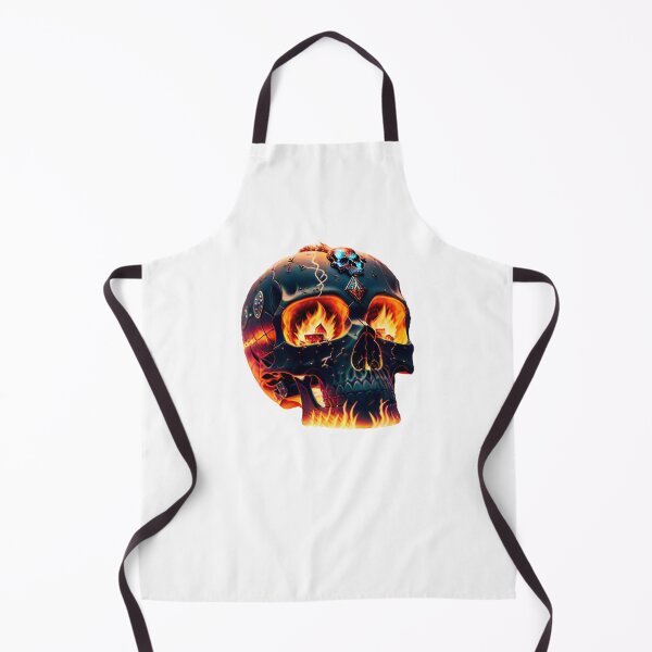 Item preview, Black flaming skull designed and sold by MadinaFatt.