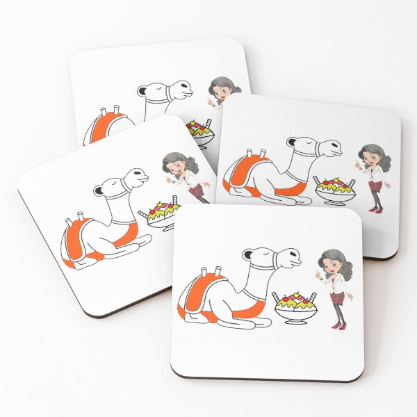 Item preview, girl teaching camel to eat icecream designed and sold by manishmagic.