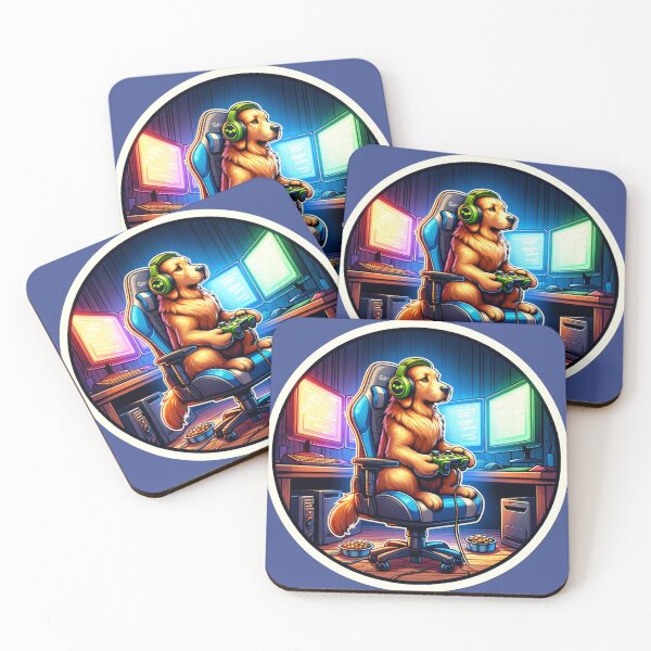 Item preview, Gamer Pup in Action designed and sold by ZooStickerss.