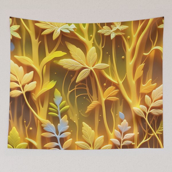 Item preview, Yellow nature in 3D/1 - expressive botanical pattern. designed and sold by My-fake-places.