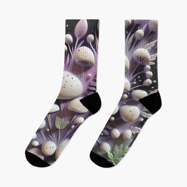Item preview, Realistic delicate 3D wild leaves and mushrooms- expressive botanical pattern. designed and sold by My-fake-places.