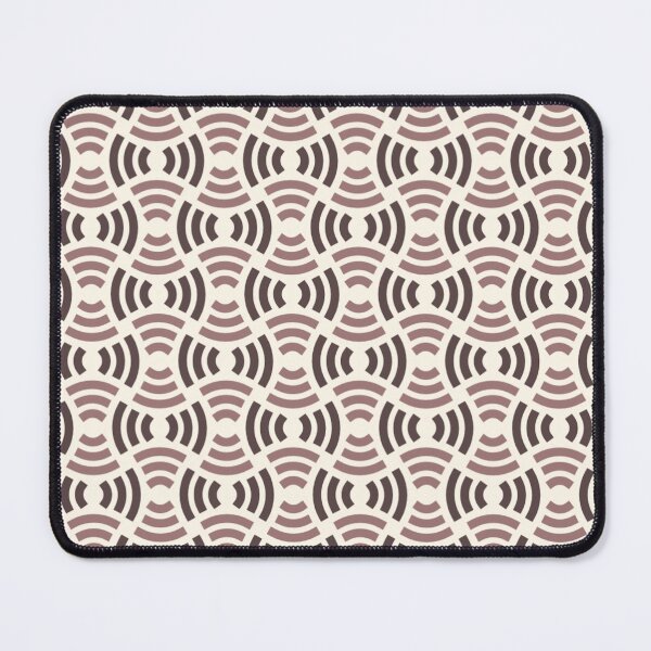 Item preview, Taupe Mocha Ivory Arcs Stacked Halves Mid-Century Shapes Geometrical Abstract Pattern designed and sold by PenguinForests.