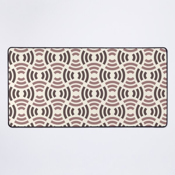 Item preview, Taupe Mocha Ivory Arcs Stacked Halves Mid-Century Shapes Geometrical Abstract Pattern designed and sold by PenguinForests.