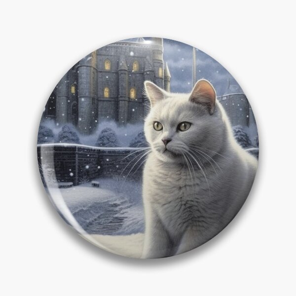 Item preview, White British Shorthair And Castles designed and sold by Nocturne  Paws.