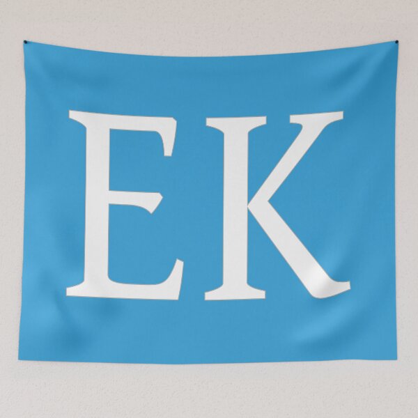 Item preview, EK Initials Monogram Elegant White Letters designed and sold by Jeallan Designs.