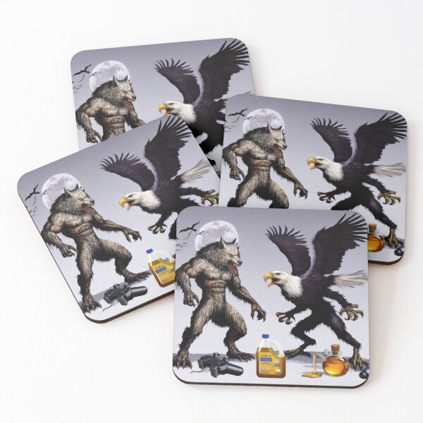 Aperçu de l'œuvre Cursed Werewolf & Eagle - PS1 créée et vendue par atikus.