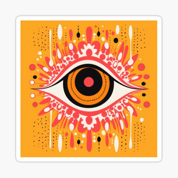 Psychedelic Evil Eye Stickers for Sale