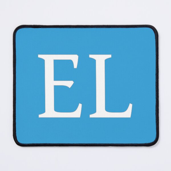 Item preview, EL Initials Monogram Elegant White Letters designed and sold by Jeallan Designs.
