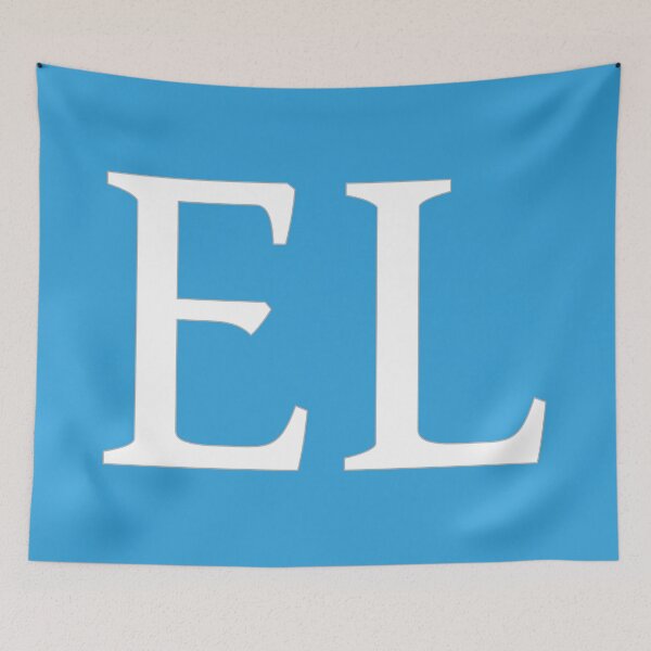 Item preview, EL Initials Monogram Elegant White Letters designed and sold by Jeallan Designs.