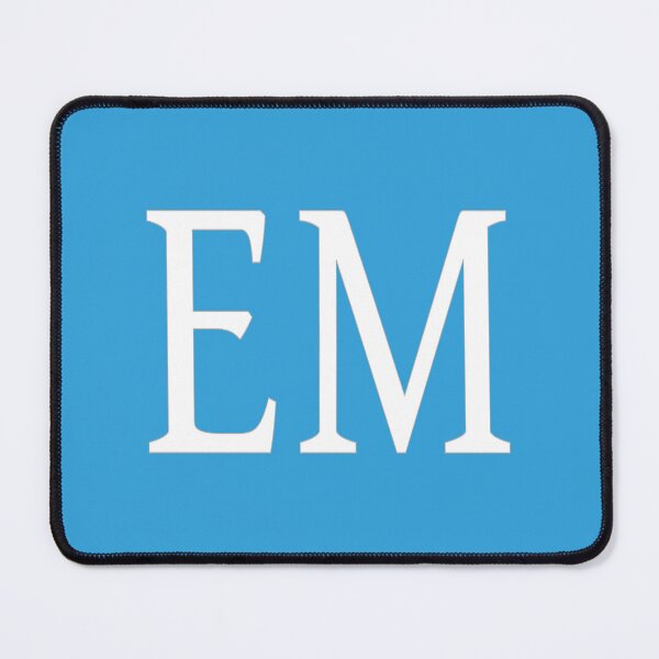 Item preview, EM Initials Monogram Elegant White Letters designed and sold by Jeallan Designs.