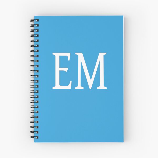 Item preview, EM Initials Monogram Elegant White Letters designed and sold by Jeallan Designs.