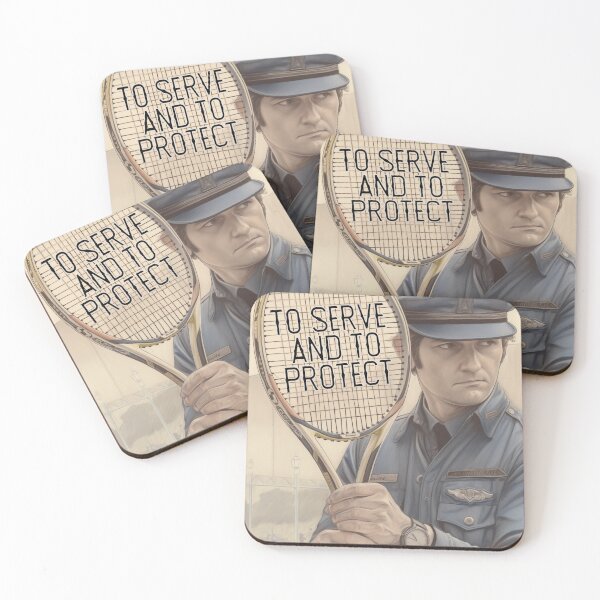 Item preview, Officer with Tennis Racket - Serve and Protect designed and sold by 4TeeToo.