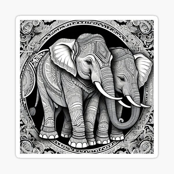 Item preview, Duo elephants designed and sold by YongDesign2023.