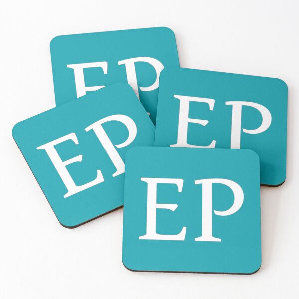 Item preview, EP Initials Monogram Elegant White Letters designed and sold by Jeallan Designs.