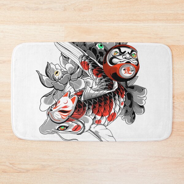 Item preview, Koi and Daruma Prosperity designed and sold by HeyMoonly.