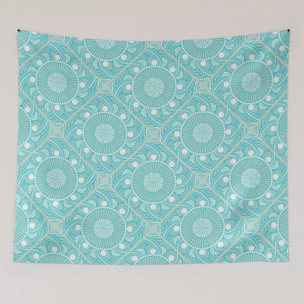 Item preview, Serenity Sunset on Sea Dot Mandala Geo Diamond Tile designed and sold by Triplicate Limited.