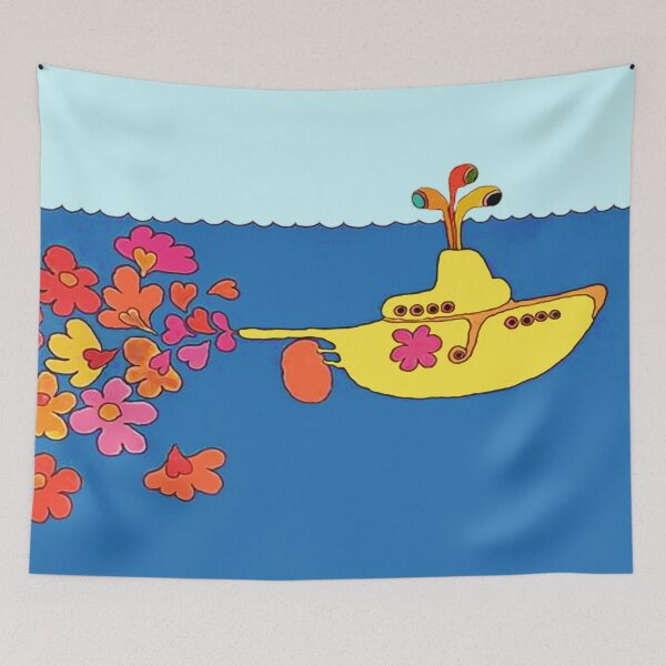 Item preview, Flower Powered Yellow Submarine  designed and sold by Corinne Alexa Jackson.