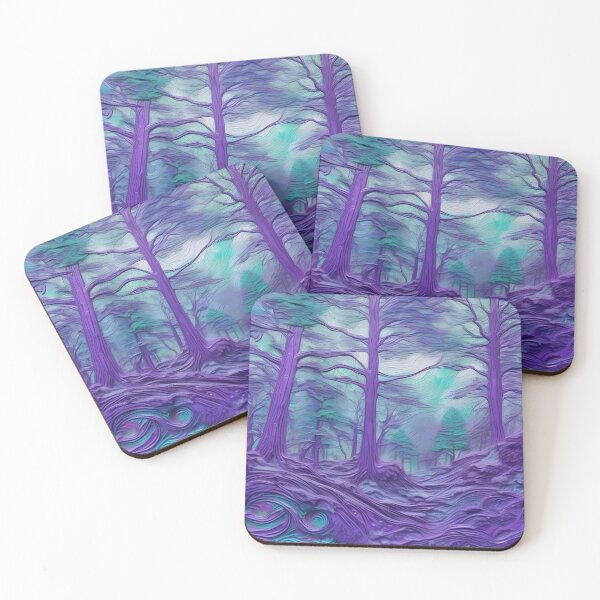 Item preview, Ultraviolet 3D forest/2 - expressive botanical pattern.  designed and sold by My-fake-places.