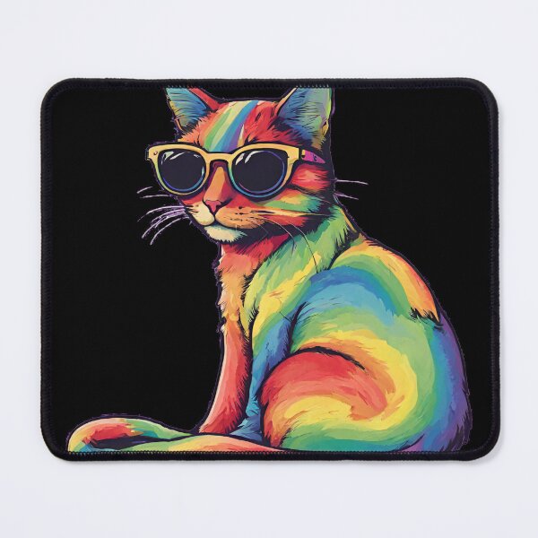 Aperçu de l'œuvre Chat coloré créée et vendue par PixelRealm.