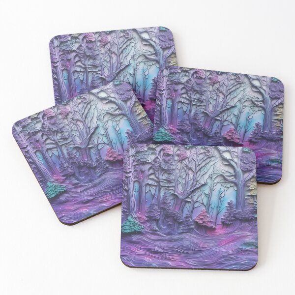 Item preview, Ultraviolet 3D forest/3 - expressive botanical pattern.  designed and sold by My-fake-places.