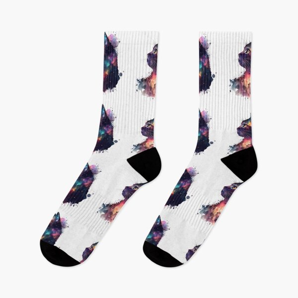 Item preview, Gato galaxia acuarela designed and sold by BrushandByte.